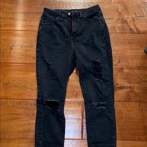 Black high waisted jeans